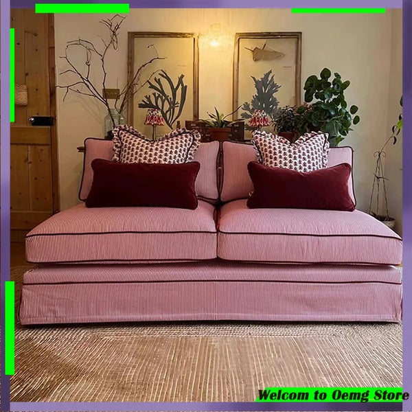 Designer Double Sofas Soft Fillers Italiano Floor Sofa Living Room Romantic Minimalist Muebles Para Habitacion Home Decoration