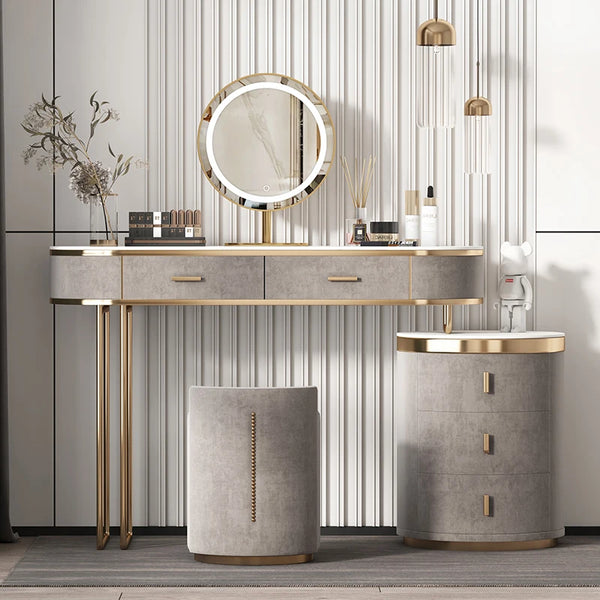Girl Garden Vanity Table Bedroom Mirror Modern Bathroom Dressing Table Jewelry Organizer Mesa De Maquillaje Trendy Furniture