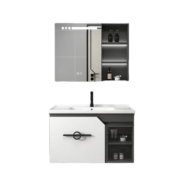 Bathroom Dressing Table and Sink Combination, Rock Plate Integrated Washbasin, Smart Mirror Cabinet, Toilet Furniture