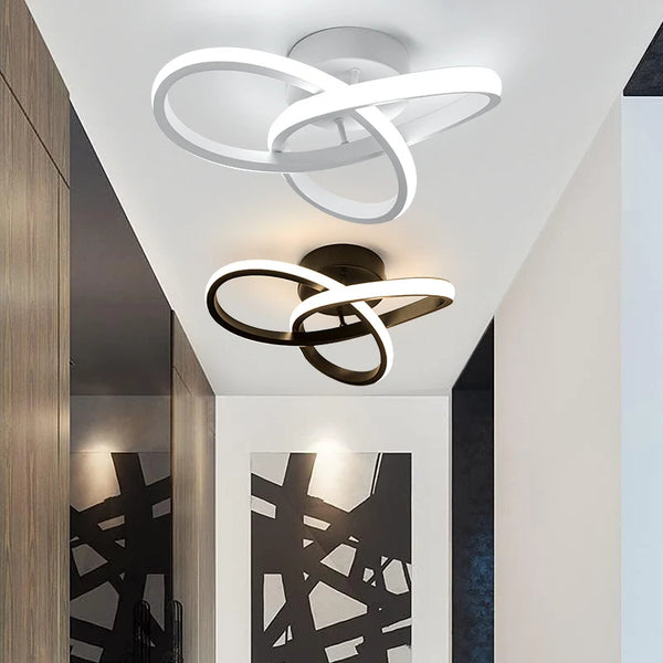 Household LED Chandelier Three Colors Lamp Modern Style Ceiling Lamp Bedroom Light Surface Installation 220v Dining Room Lamp
