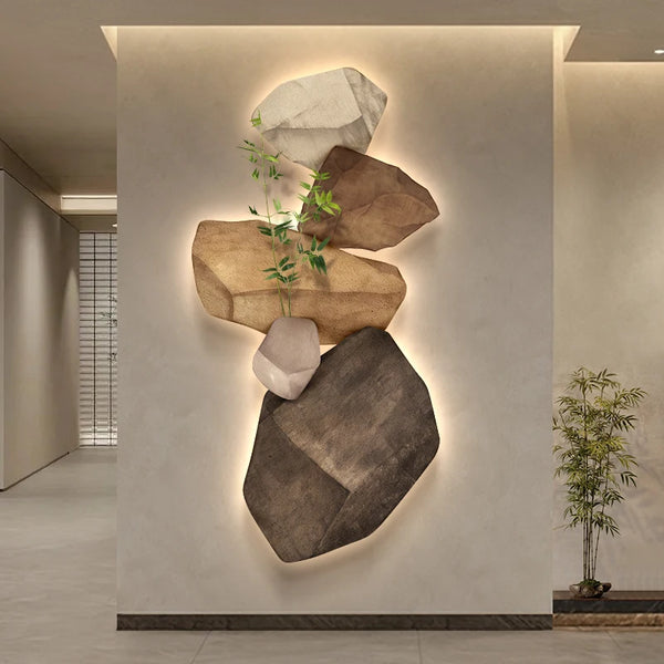 Modern simple entrance porch mural corridor senior sense led wall lamp painting living room healing wall lamp painting