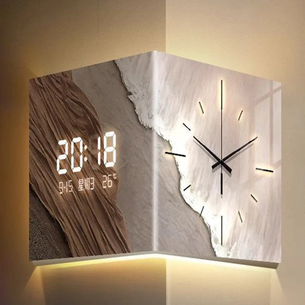 Modern Elegant Wall Clocks Led Design Wall Clocks Luxury Living Room Decoration Clock Creative Light Clock Digital with Hands