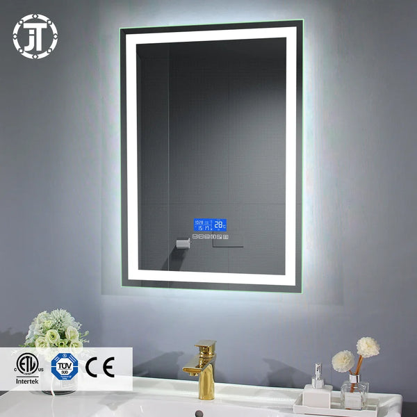Smart Bathroom Touch Switch Screen Mirror Glass Wifi Washroom Espejo Vanity Led Light Wall Bath Mirror