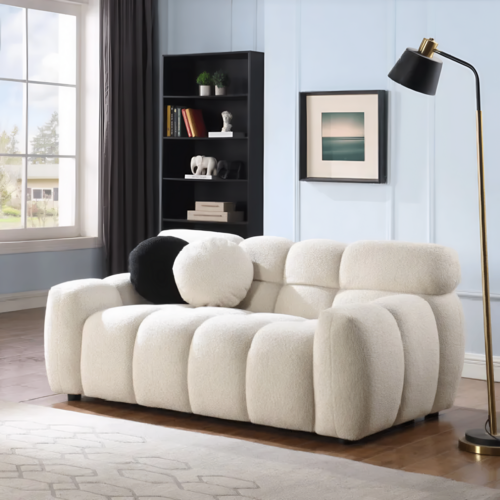 LuneluX_Home – 65" Bouclé Marshmallow Sofa | U.S. Comfort Edition